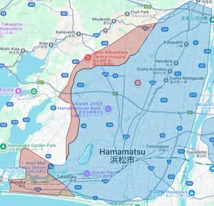 ウーバーイーツhamamatsuエリアマップ
