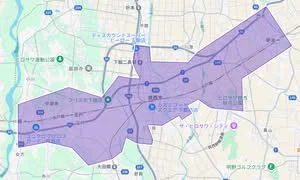 ウーバーイーツchikuseiエリアマップ