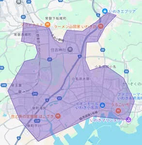 ウーバーイーツiwakiエリアマップ