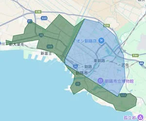 ウーバーイーツkushiroエリアマップ