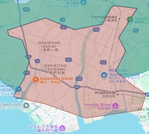 ウーバーイーツnishioエリアマップ
