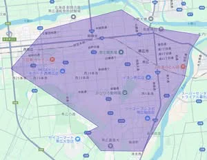 ウーバーイーツobihiroエリアマップ