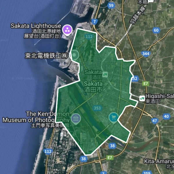 ウーバーイーツsakataエリアマップ