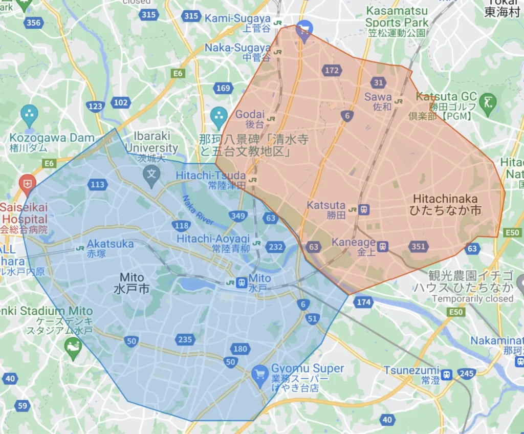 ウーバーイーツtochigi,sanoエリアマップ
